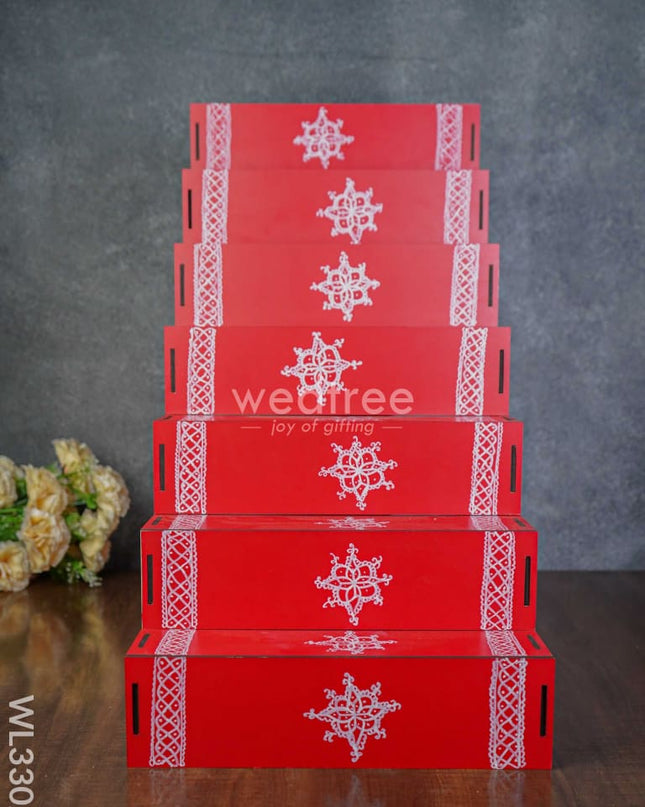 Decorative Dismantable 7 Step Golu Padi - Wl3302 Wooden Decor