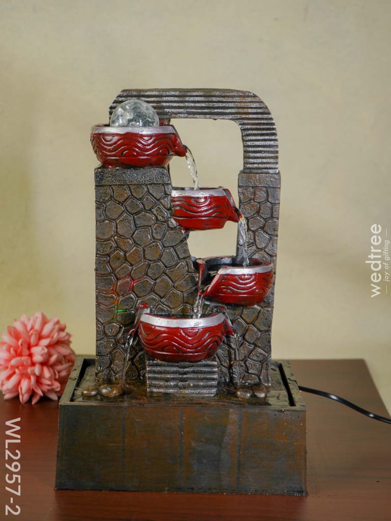 Decorative Diya 4 Step Water Fountain - Wl2957-2 Fountain