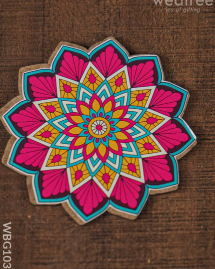 Decorative Diya Coaster - Set Of 2 Wbg1035 Pooja Utilities