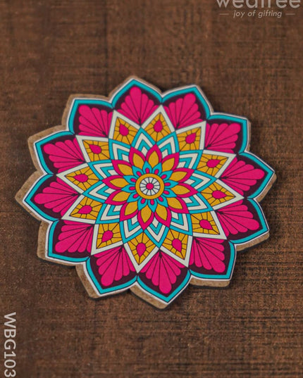 Decorative Diya Coaster - Set Of 2 Wbg1035 Pooja Utilities