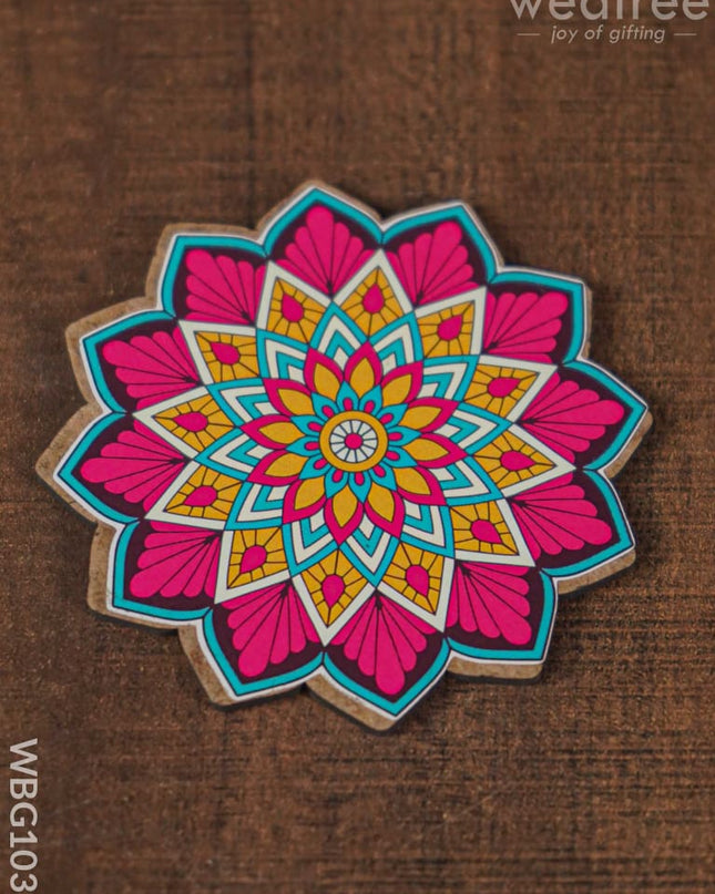 Decorative Diya Coaster - Set Of 2 Wbg1035 Pooja Utilities