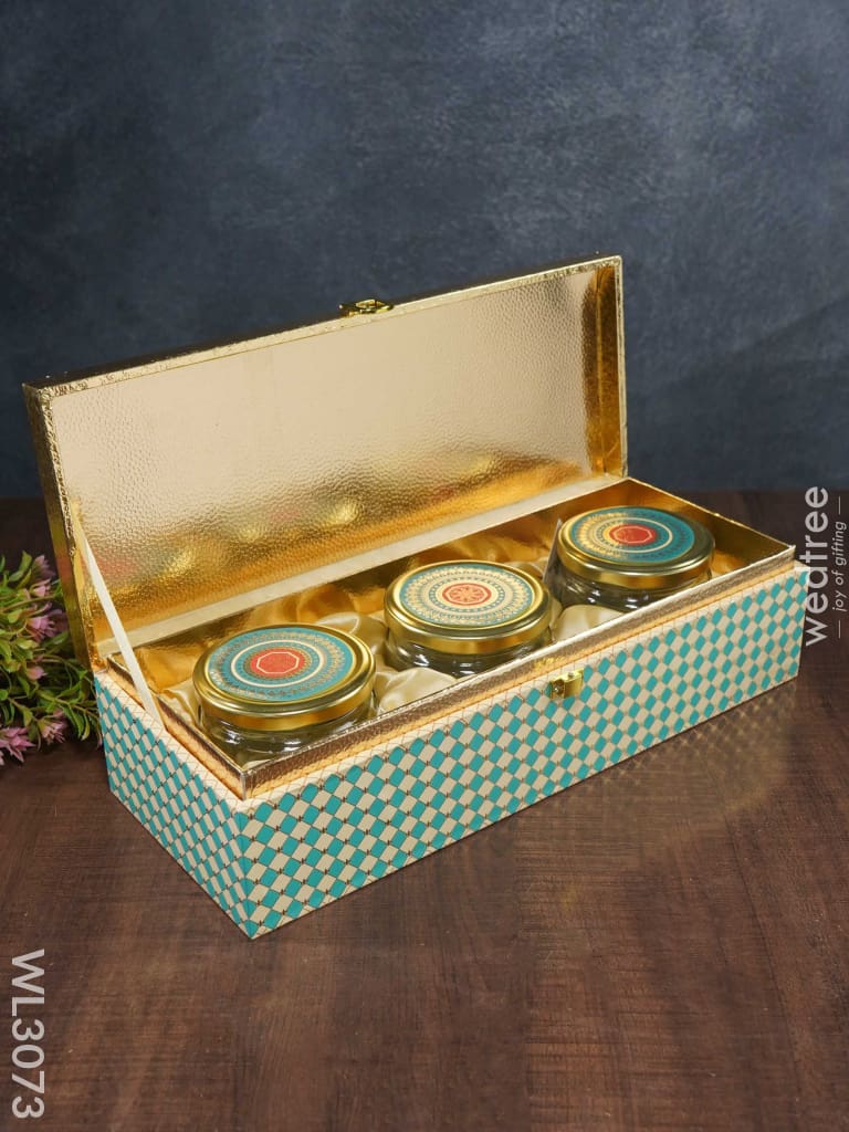 Decorative Elephant 3 Jar Box - Wl3073 Dry Fruit