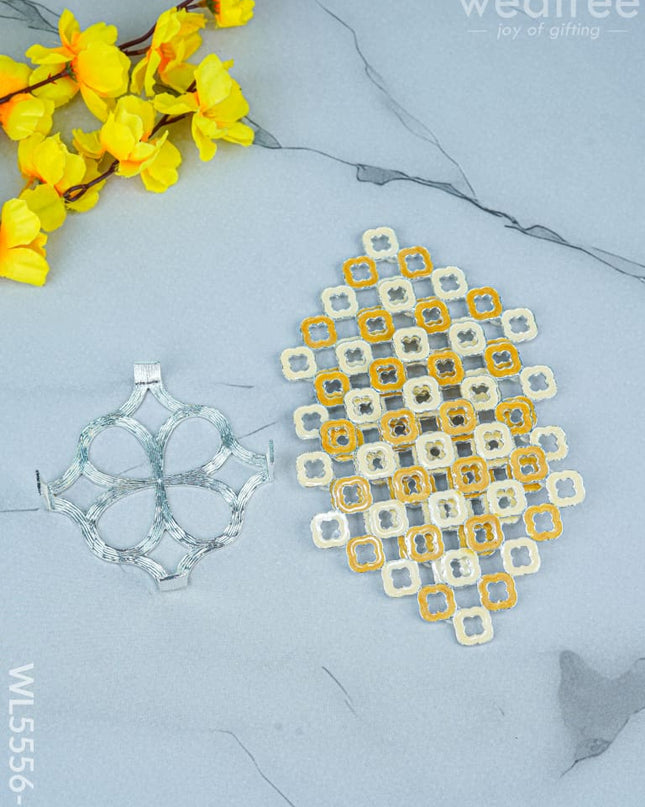 Decorative Floral Coaster Set - Beige - WL5556-2 - EPNS Gifts
