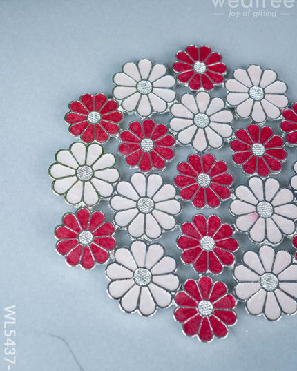 Decorative Floral Coaster Set - Pink - WL5437-1 - EPNS Gifts