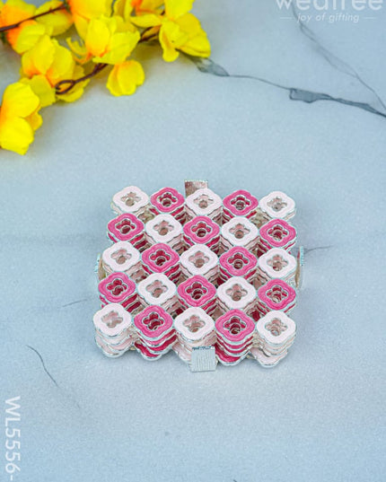 Decorative Floral Coaster Set - Pink - WL5556-1 - EPNS Gifts