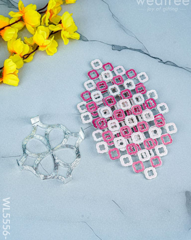 Decorative Floral Coaster Set - Pink - WL5556-1 - EPNS Gifts