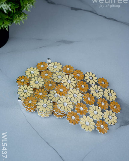 Decorative Floral Coaster Set - Yellow - WL5437-2 - EPNS Gifts