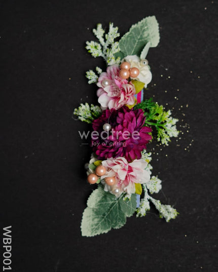 Decorative Flowers With Leaf & Beads - Wbp0015 Packaging