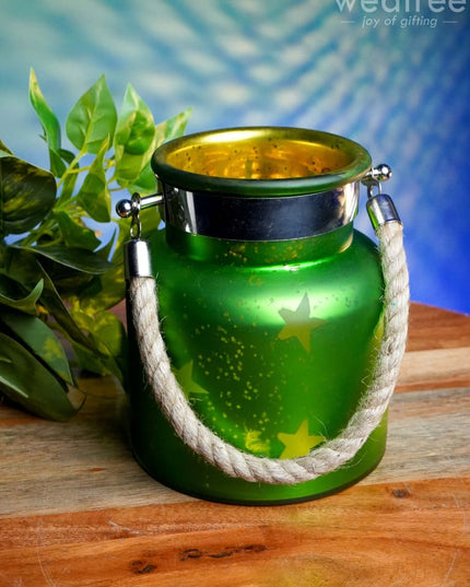 Decorative Glass Jar T-Light Holder - Wl0512 Candles And Votives
