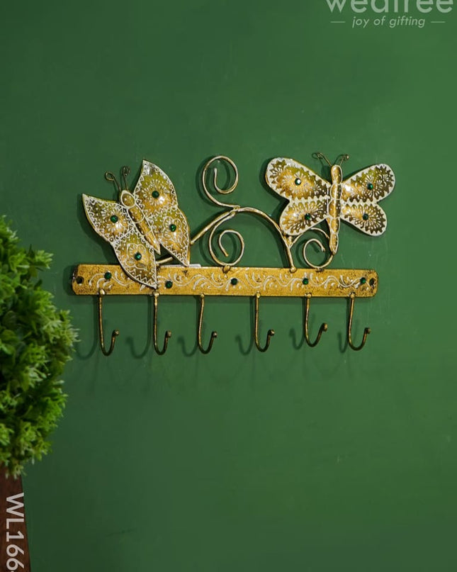 Decorative Key Hanger - Butterfly Wl1664 Metal Decor Hanging