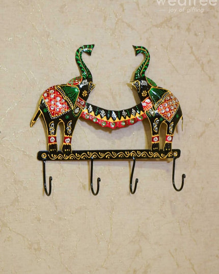 Decorative Key Hanger - Elephant Wl3154 Metal Decor Hanging