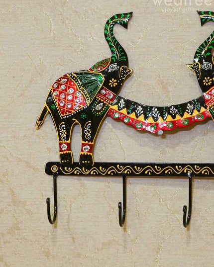 Decorative Key Hanger - Elephant Wl3154 Metal Decor Hanging