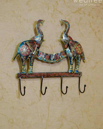 Decorative Key Hanger - Elephant Wl3154 Metal Decor Hanging
