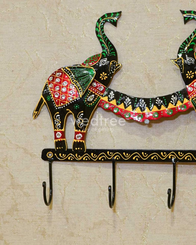 Decorative Key Hanger - Elephant Wl3154 Metal Decor Hanging