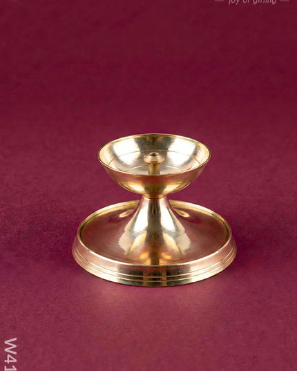 Decorative Matki shaped Crystal and Brass Diya 2 inch - W4115 - Crystal gifts
