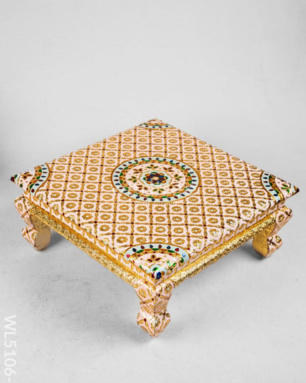 Decorative Meenakari Bajot - 16 x 16 inch - Pink - WL5106-3 Meenakari Bajots & Manai