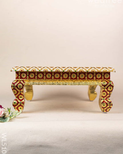 Decorative Meenakari Bajot - 16 x 16 inch - Red - WL5105 Meenakari Bajots & Manai