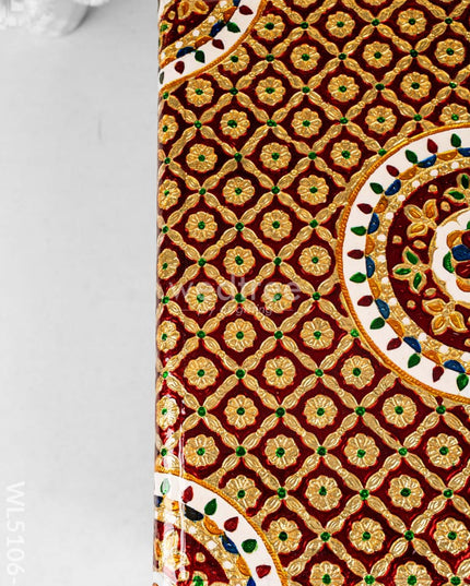 Decorative Meenakari Bajot - 16 x 16 inch - Pink - WL5106-4 Meenakari Bajots & Manai
