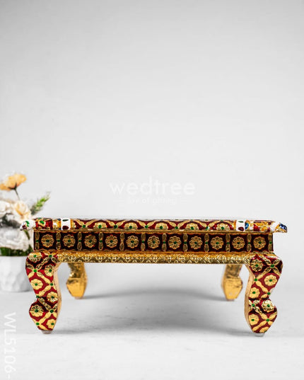 Decorative Meenakari Bajot - 16 x 16 inch - Pink - WL5106-4 Meenakari Bajots & Manai
