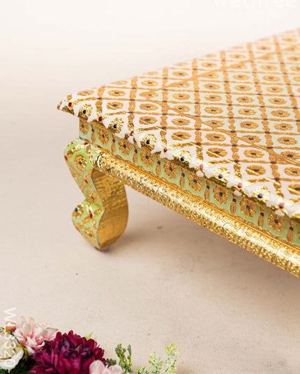 Decorative Meenakari Bajot - 16 x 16 inch - WL3320-1 Meenakari Bajots & Manai
