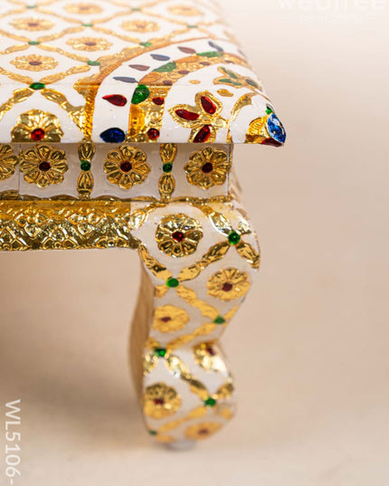 Decorative Meenakari Bajot - 16 x 16 inch - Red - WL5106-2 Meenakari Bajots & Manai
