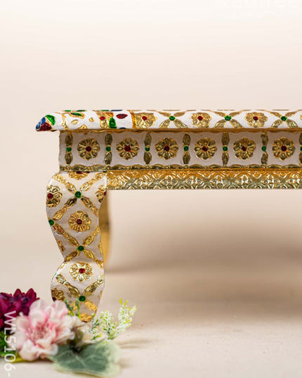 Decorative Meenakari Bajot - 16 x 16 inch - Red - WL5106-2 Meenakari Bajots & Manai