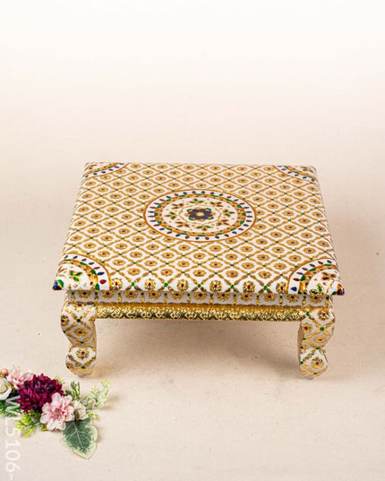 Decorative Meenakari Bajot - 16 x 16 inch - Red - WL5106-2 Meenakari Bajots & Manai