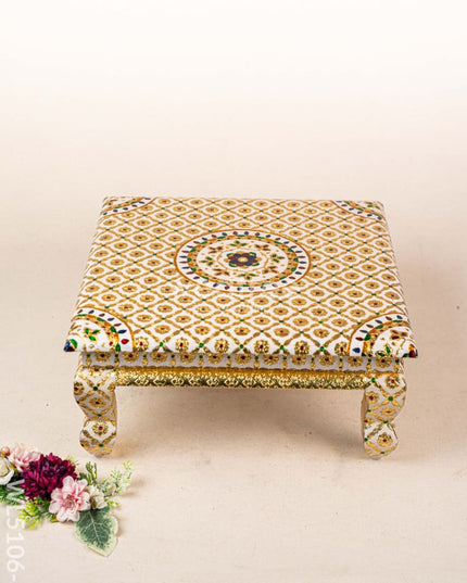 Decorative Meenakari Bajot - 16 x 16 inch - Red - WL5106-2 Meenakari Bajots & Manai