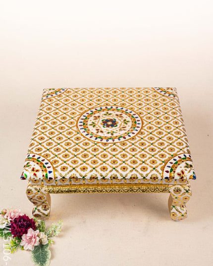 Decorative Meenakari Bajot - 16 x 16 inch - Red - WL5106-2 Meenakari Bajots & Manai