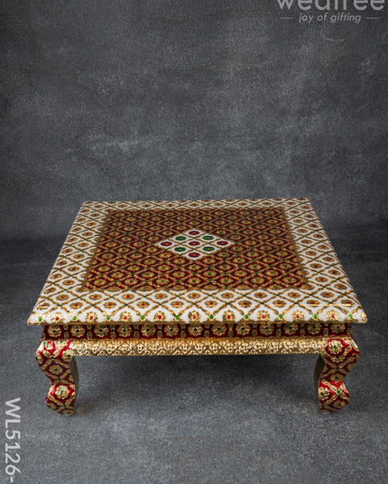 Decorative Meenakari Bajot - 18 x 18 inch - Red - WL5126-2 - Meenakari Bajots & Manai