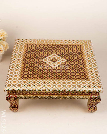 Decorative Meenakari Bajot - 18 x 18 inch - Red - WL5126-2 Meenakari Bajots & Manai