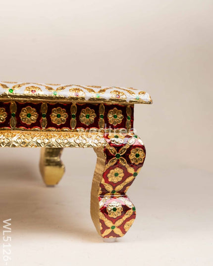 Decorative Meenakari Bajot - 18 x 18 inch - Red - WL5126-2 Meenakari Bajots & Manai