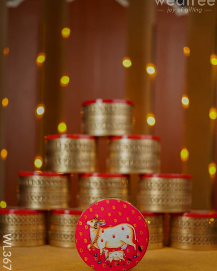 Decorative Pichwai Box - Wl3671 Metal Decor Utility