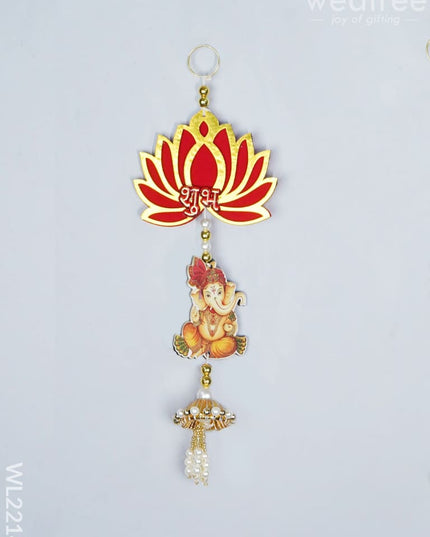 Decorative Thoran - Ganesha Lakshmi With Lotus (Set Of 2 ) Wl2214 Thorans