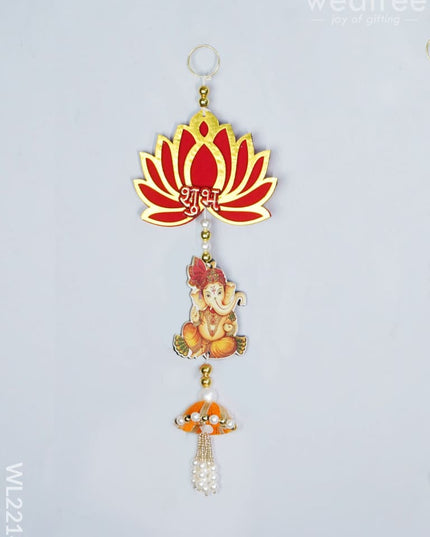 Decorative Thoran - Ganesha Lakshmi With Lotus (Set Of 2 ) Wl2214 Thorans