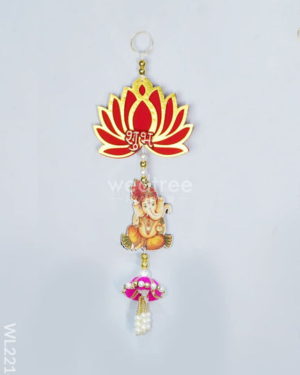 Decorative Thoran - Ganesha Lakshmi With Lotus (Set Of 2 ) Wl2214 Thorans