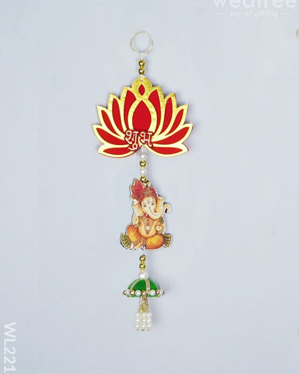 Decorative Thoran - Ganesha Lakshmi With Lotus (Set Of 2 ) Wl2214 Thorans