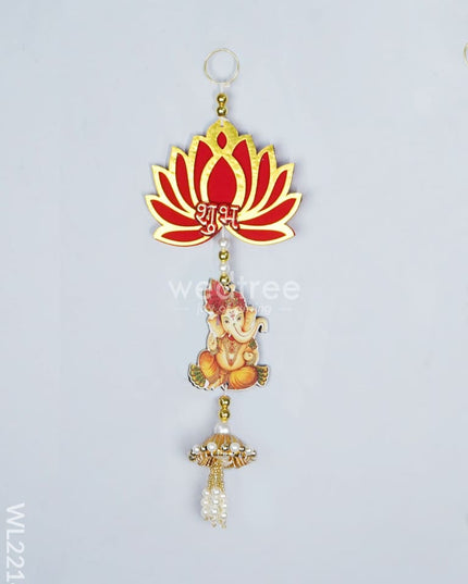 Decorative Thoran - Ganesha Lakshmi With Lotus (Set Of 2 ) Wl2214 Thorans