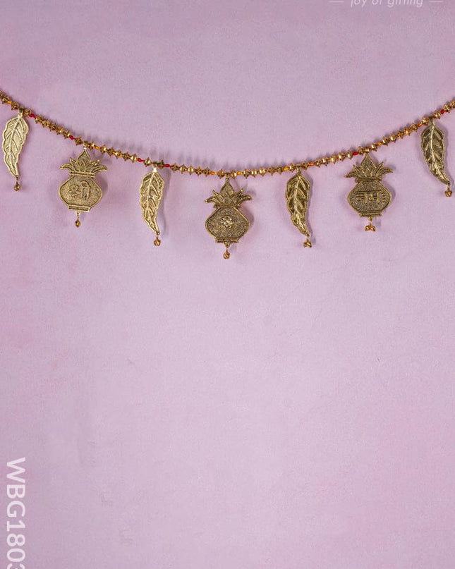 Decorative Thoran with Kalash - Gold - WBG1803-2 - Thorans RG