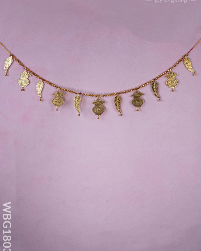Decorative Thoran with Kalash - Gold - WBG1803-2 - Thorans RG