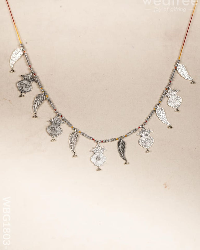 Decorative Thoran with Kalash - Silver - WBG1803-1 - Thorans RG