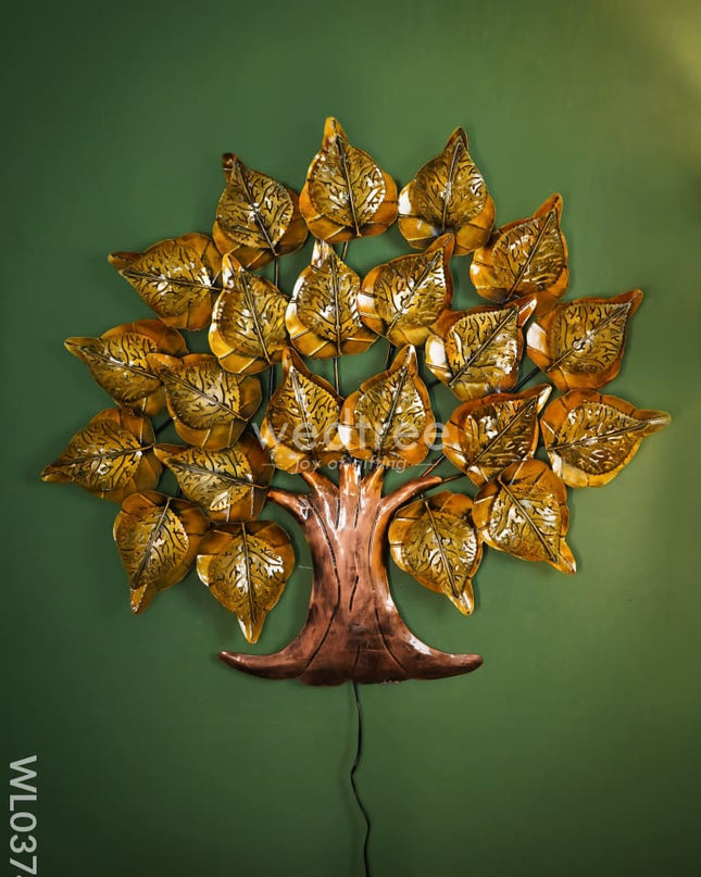 Decorative Wall Hanging Tree With Golden Leaves - Wl0374 Metal Decor