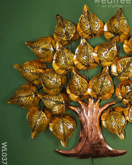 Decorative Wall Hanging Tree With Golden Leaves - Wl0374 Metal Decor