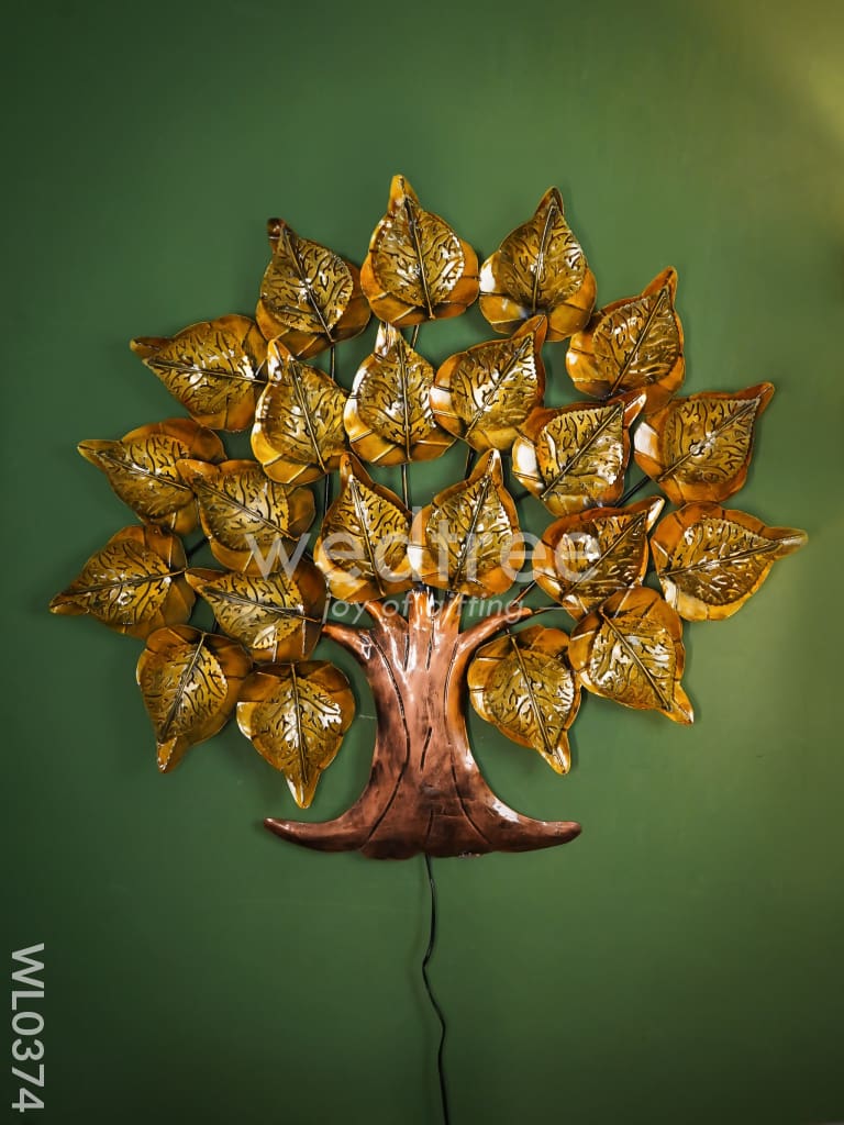 Decorative Wall Hanging Tree With Golden Leaves - Wl0374 Metal Decor