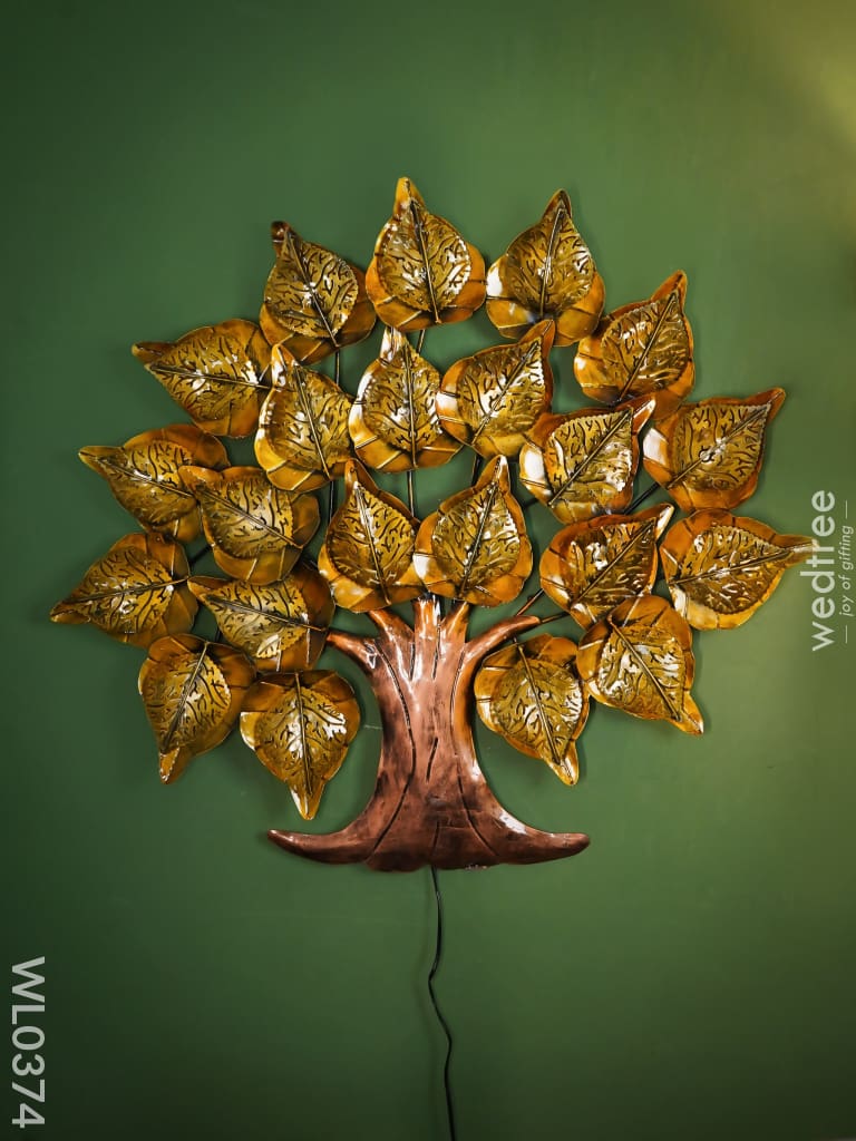 Decorative Wall Hanging Tree With Golden Leaves - Wl0374 Metal Decor