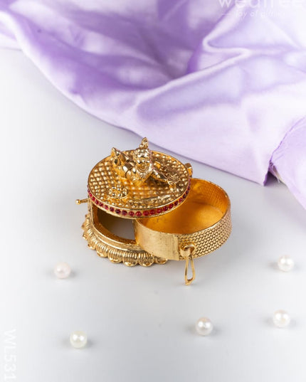 Designer Baby Krishna Kumkum Holder - WL5314 - Divine Gifts
