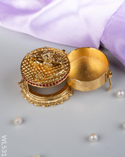 Designer Baby Krishna Kumkum Holder - WL5314 - Divine Gifts