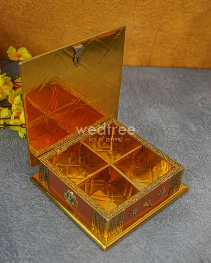 Mdf Designer Dry Fruit Box - Wl4247 Rg