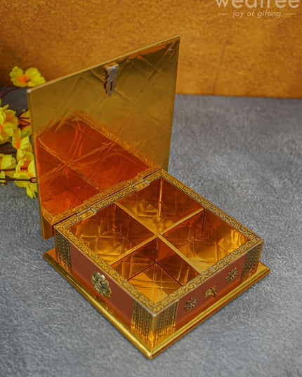 Mdf Designer Dry Fruit Box - Wl4247 Rg
