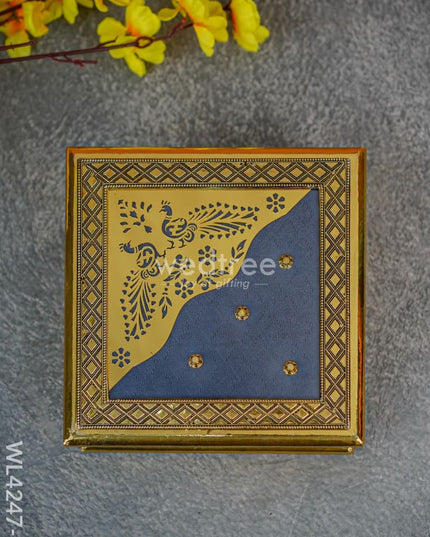 Mdf Designer Dry Fruit Box - Wl4247 Blue Rg
